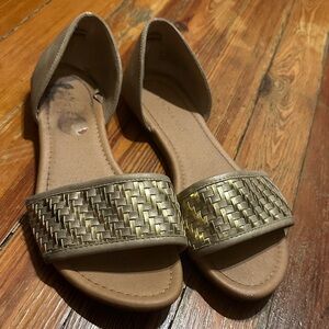Gold Woven Sandals